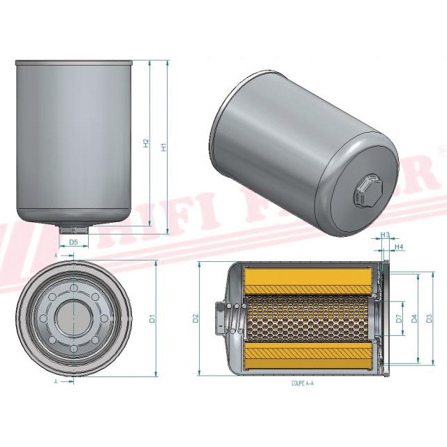 Filtre Hydraulique SH 60029 Hifi Filter référence fournisseur HIFSH60029